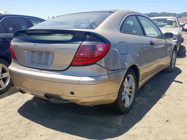 WDBRN40J43A470036 - 2003 MERCEDES-BENZ C 230K SPO GOLD photo 4