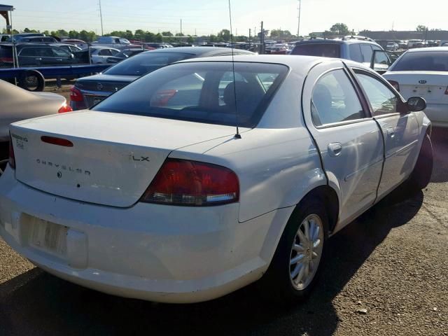 1C3EL46XX2N207711 - 2002 CHRYSLER SEBRING LX WHITE photo 4