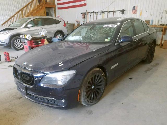 WBAKA8C56CDS99614 - 2012 BMW 750 I BLUE photo 2