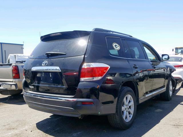 5TDZK3EH1CS075549 - 2012 TOYOTA HIGHLANDER BLACK photo 4