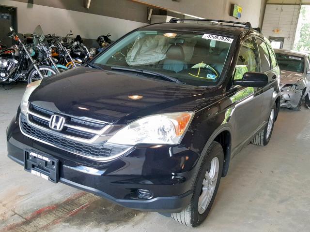 5J6RE4H7XAL025385 - 2010 HONDA CR-V EXL BLACK photo 2