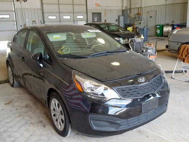 KNADM4A35E6369900 - 2014 KIA RIO LX BLACK photo 1