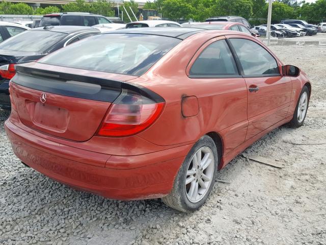 WDBRN40J63A503313 - 2003 MERCEDES-BENZ C 230K SPO RED photo 4