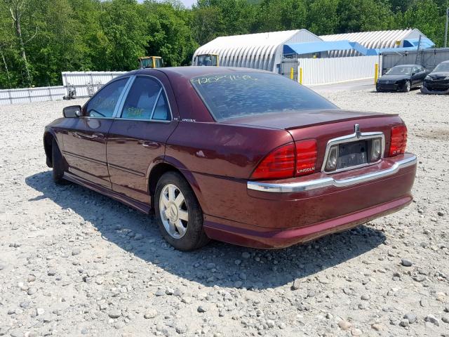 1LNHM87A92Y699035 - 2002 LINCOLN LS MAROON photo 3