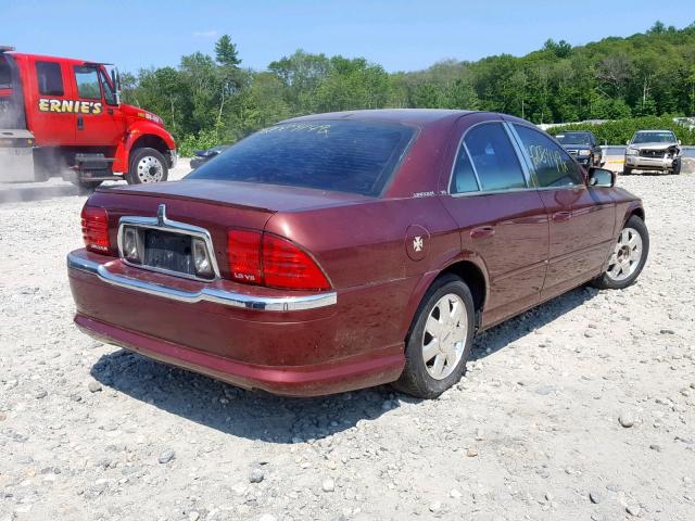 1LNHM87A92Y699035 - 2002 LINCOLN LS MAROON photo 4