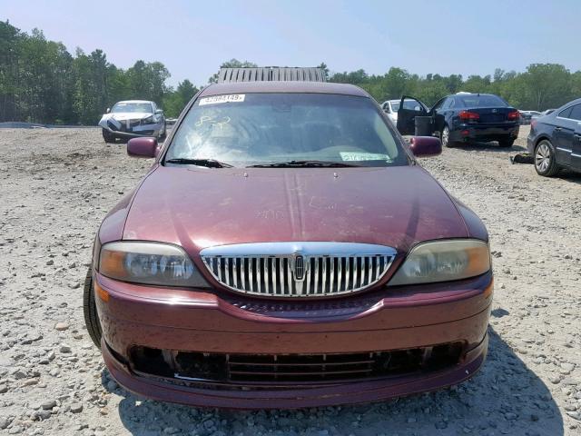 1LNHM87A92Y699035 - 2002 LINCOLN LS MAROON photo 9