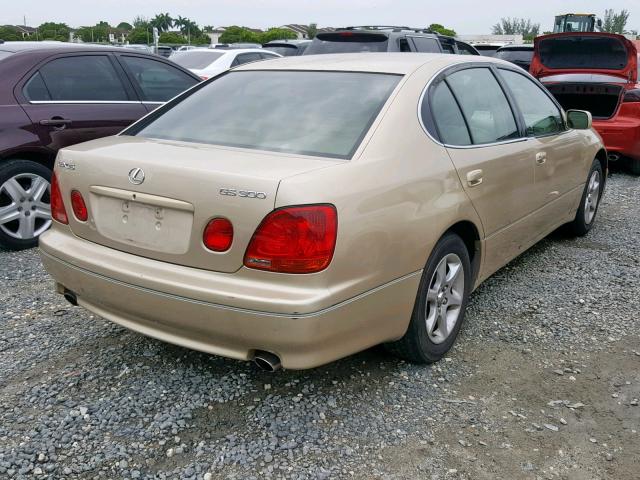 JT8BD69S640203418 - 2004 LEXUS GS 300 GOLD photo 4