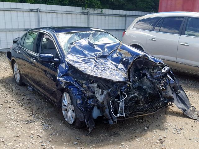 1HGCR2F85DA158332 - 2013 HONDA ACCORD EXL BLUE photo 1