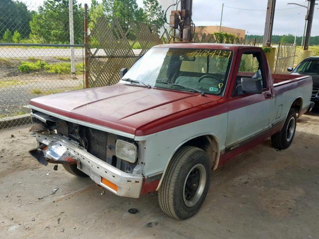 1GCCS14R3M0178299 - 1991 CHEVROLET S TRUCK S1 RED photo 2