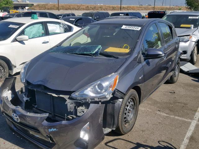 JTDKDTB32F1103297 - 2015 TOYOTA PRIUS C GRAY photo 2