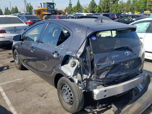 JTDKDTB32F1103297 - 2015 TOYOTA PRIUS C GRAY photo 3