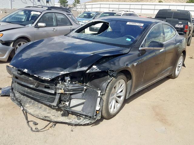 5YJSA1E29HF210907 - 2017 TESLA MODEL S أسود صورة 2