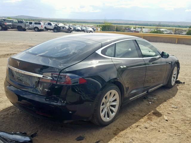5YJSA1E29HF210907 - 2017 TESLA MODEL S أسود صورة 4