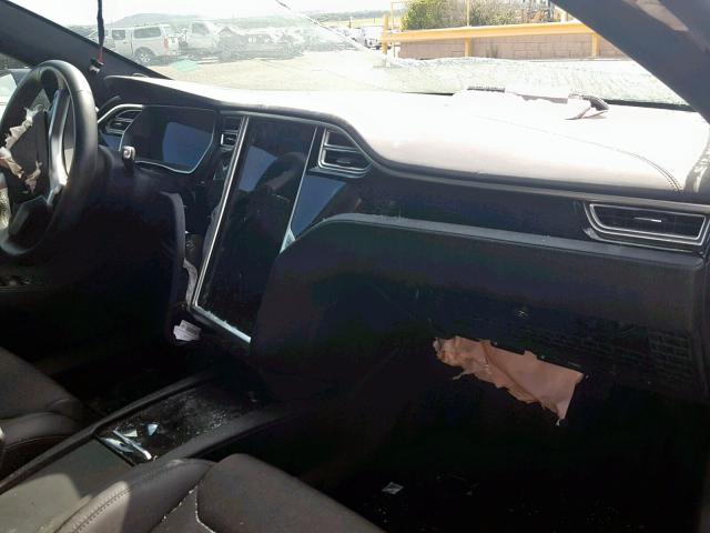 5YJSA1E29HF210907 - 2017 TESLA MODEL S أسود صورة 9