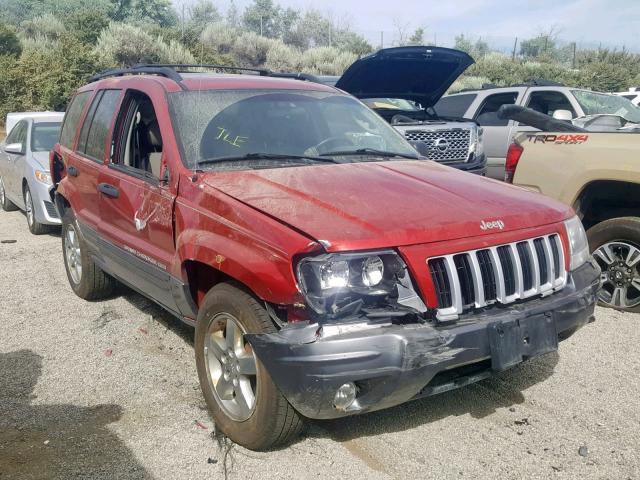 1J8GW48J74C299159 - 2004 JEEP GRAND CHER BURGUNDY photo 1