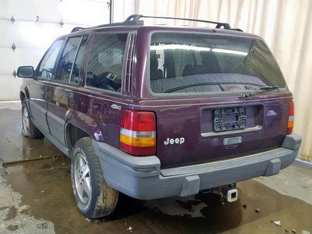 1J4GZ58S0SC734429 - 1995 JEEP GRAND CHER MAROON photo 3