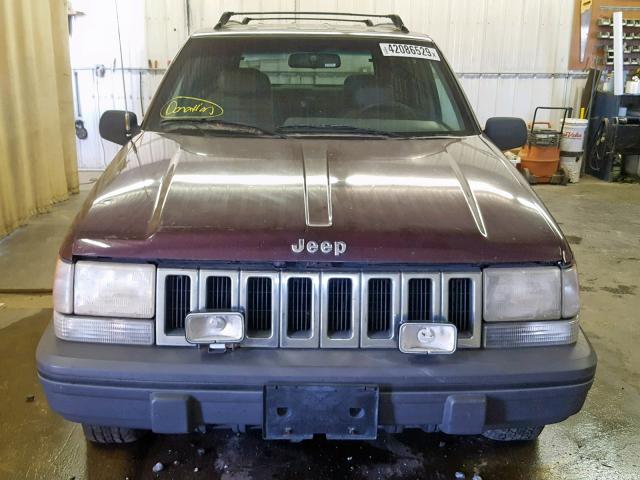 1J4GZ58S0SC734429 - 1995 JEEP GRAND CHER MAROON photo 9