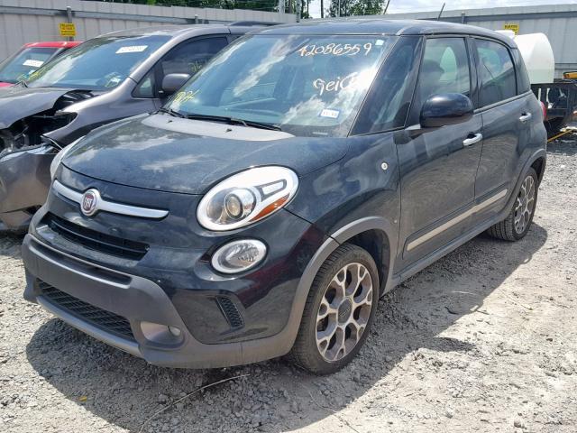 ZFBCFADH9EZ009657 - 2014 FIAT 500L TREKK BLACK photo 2