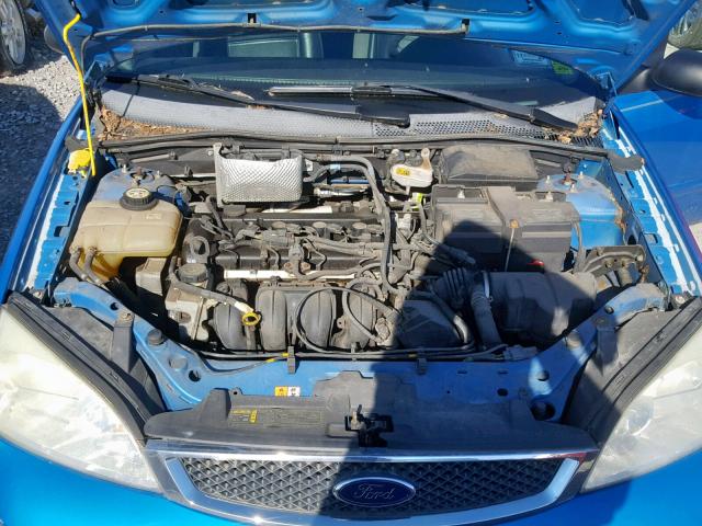 1FAFP34N37W127075 - 2007 FORD FOCUS ZX4 BLUE photo 7