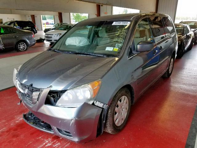 5FNRL3H26AB026742 - 2010 HONDA ODYSSEY LX GRAY photo 2