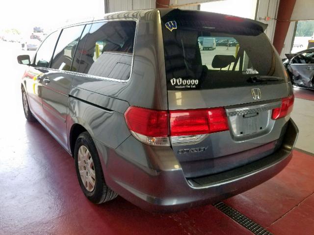 5FNRL3H26AB026742 - 2010 HONDA ODYSSEY LX GRAY photo 3