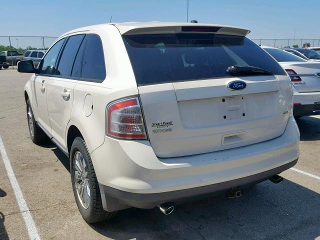 2FMDK38C58BA26191 - 2008 FORD EDGE SEL WHITE photo 3