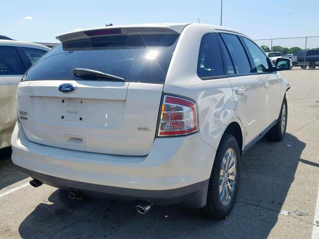 2FMDK38C58BA26191 - 2008 FORD EDGE SEL WHITE photo 4