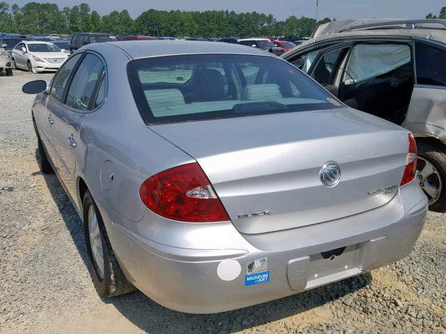 2G4WD532851296658 - 2005 BUICK LACROSSE C SILVER photo 3