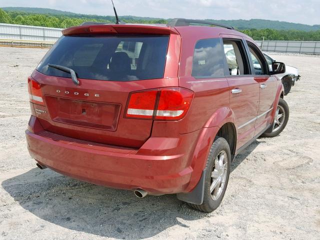 3D4PH1FG8BT502636 - 2011 DODGE JOURNEY MA MAROON photo 4