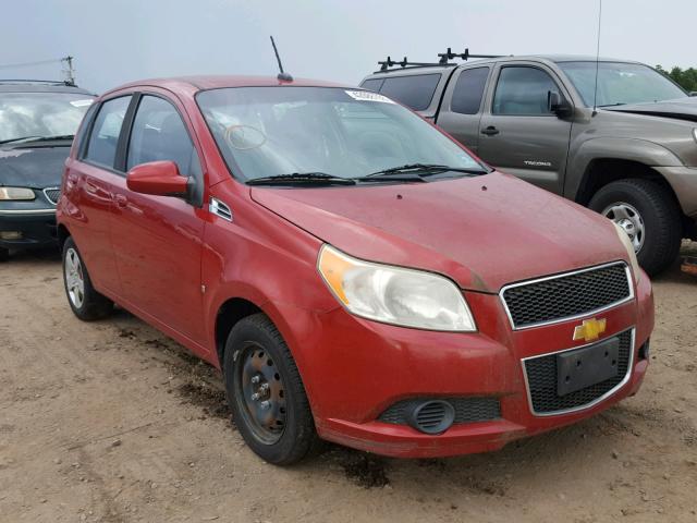 KL1TD66E99B322345 - 2009 CHEVROLET AVEO LS RED photo 1