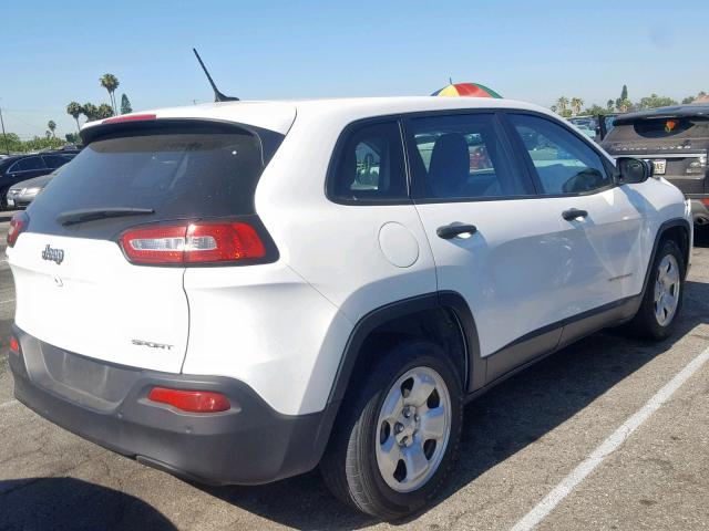 1C4PJLAB8EW302864 - 2014 JEEP CHEROKEE S WHITE photo 4