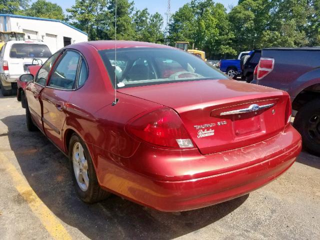 1FAFP55U71A129319 - 2001 FORD TAURUS SES RED photo 3