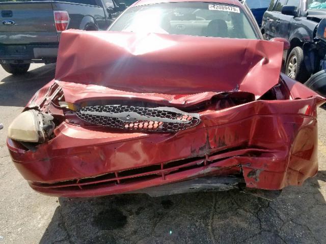 1FAFP55U71A129319 - 2001 FORD TAURUS SES RED photo 9