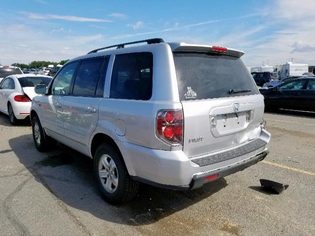 5FNYF28288B004040 - 2008 HONDA PILOT VP SILVER photo 3