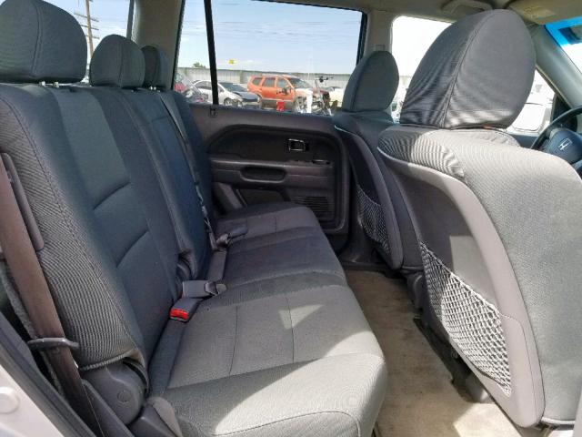 5FNYF28288B004040 - 2008 HONDA PILOT VP SILVER photo 6