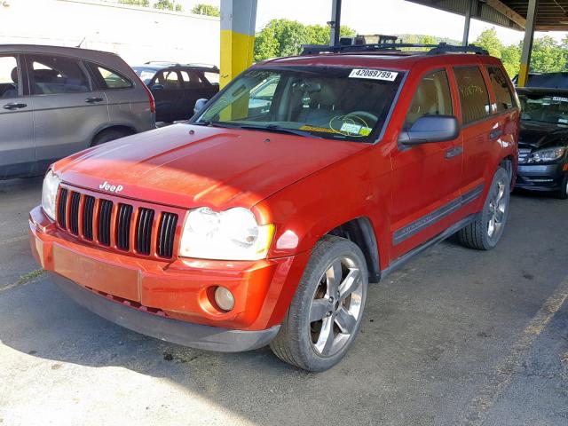 1J8GR48K55C610315 - 2005 JEEP GRAND CHER RED photo 2