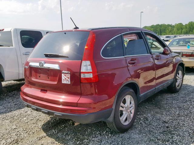 5J6RE4H79BL019465 - 2011 HONDA CR-V EXL MAROON photo 4