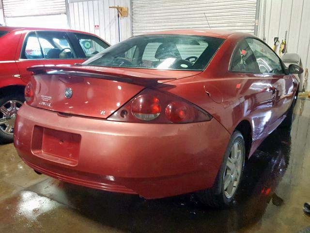 1ZWFT61L315618956 - 2001 MERCURY COUGAR V6 RED photo 4