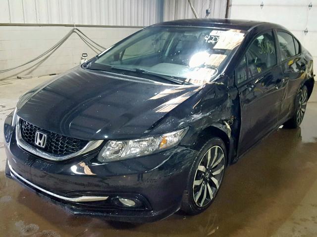 2HGFB2F91FH515374 - 2015 HONDA CIVIC EXL BLACK photo 2