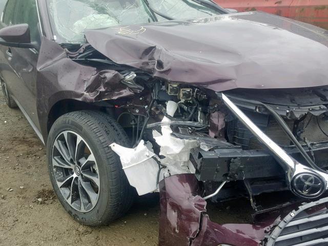 4T1BK1EB5JU285030 - 2018 TOYOTA AVALON XLE BURGUNDY photo 9