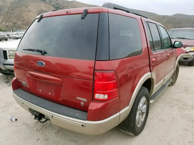 1FMDU74W85UB48695 - 2005 FORD EXPLORER E RED photo 4