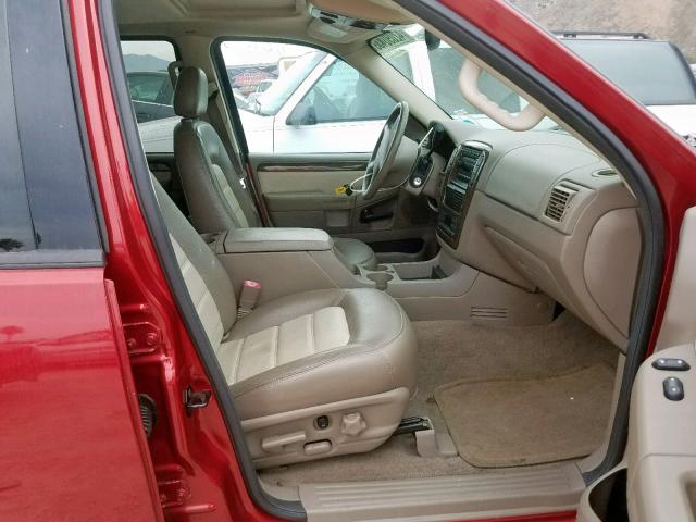 1FMDU74W85UB48695 - 2005 FORD EXPLORER E RED photo 5