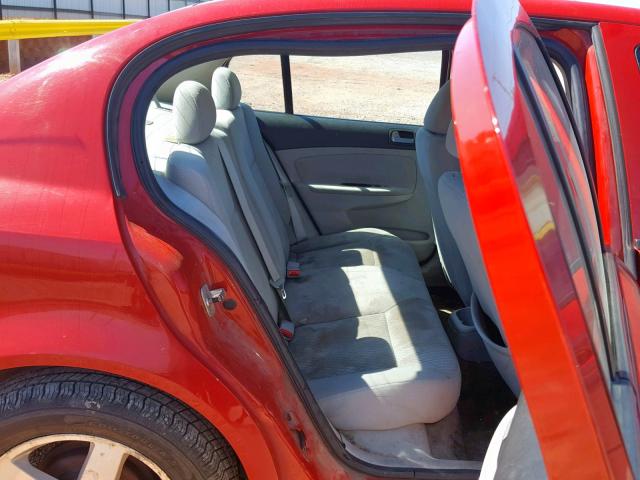 1G1AL58F787118401 - 2008 CHEVROLET COBALT LT RED photo 6