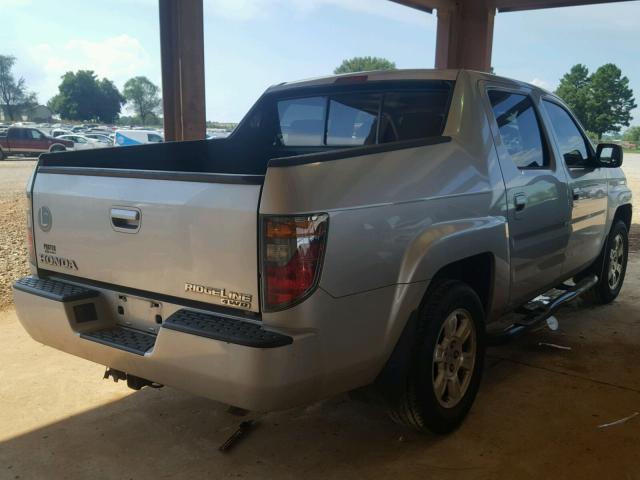 2HJYK16538H529175 - 2008 HONDA RIDGELINE SILVER photo 4