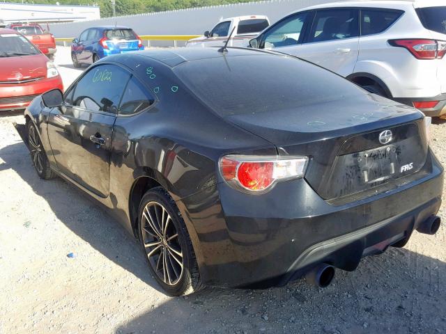JF1ZNAA19D2722475 - 2013 TOYOTA SCION FR-S BLACK photo 3