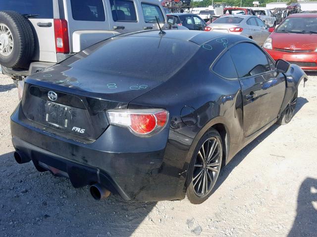 JF1ZNAA19D2722475 - 2013 TOYOTA SCION FR-S BLACK photo 4