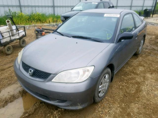 1HGEM22265L806954 - 2005 HONDA CIVIC DX GRAY photo 2