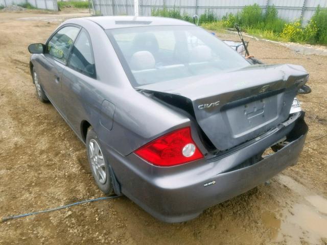 1HGEM22265L806954 - 2005 HONDA CIVIC DX GRAY photo 3