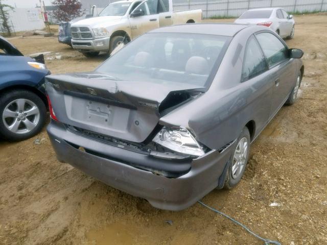 1HGEM22265L806954 - 2005 HONDA CIVIC DX GRAY photo 4