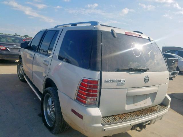 4M2DU66W94ZJ04549 - 2004 MERCURY MOUNTAINEE WHITE photo 3